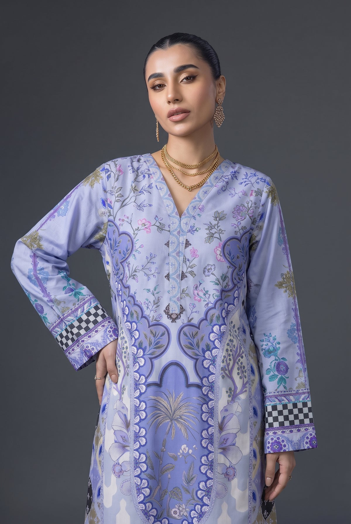Printed Kaftan Dress