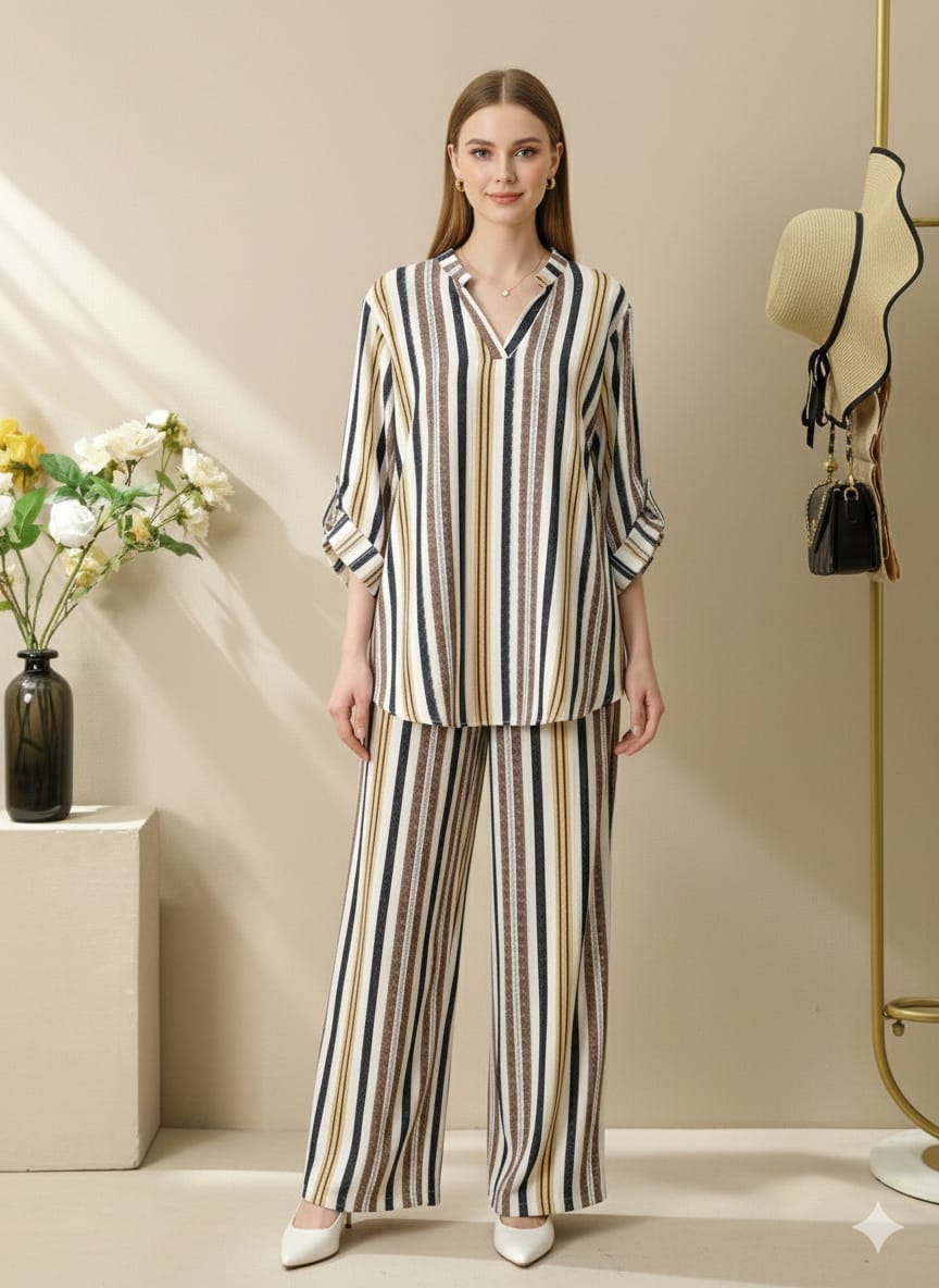 Printed Khaddar Co-ord Set