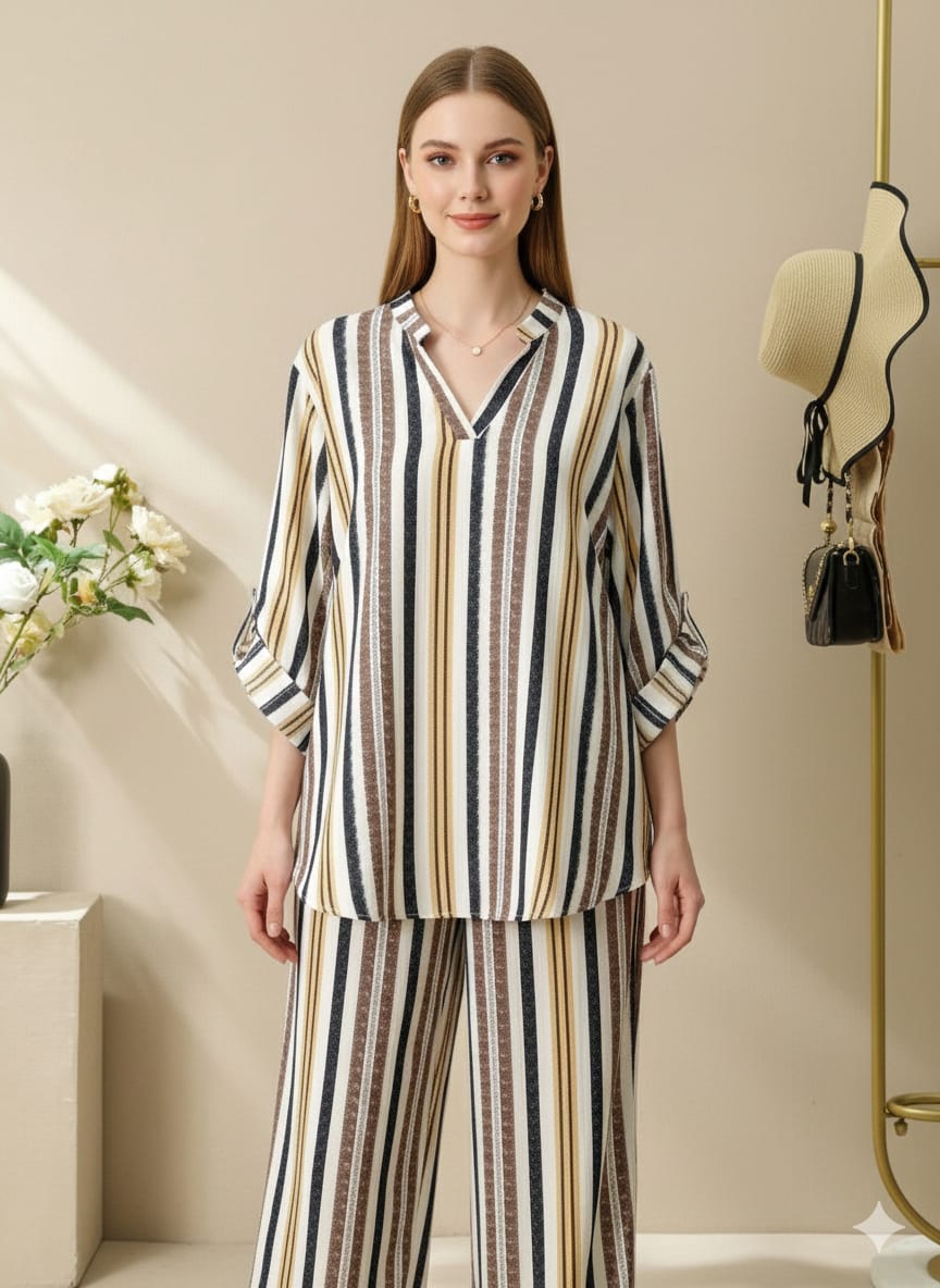 Printed Khaddar Co-ord Set