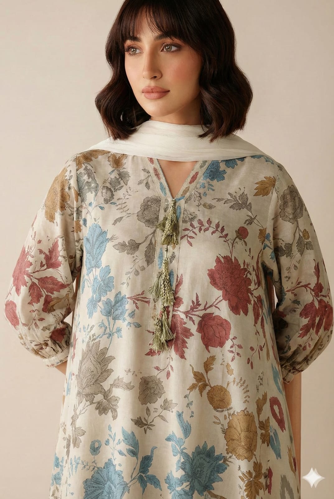 3 Piece Khaddar Suit-Printed