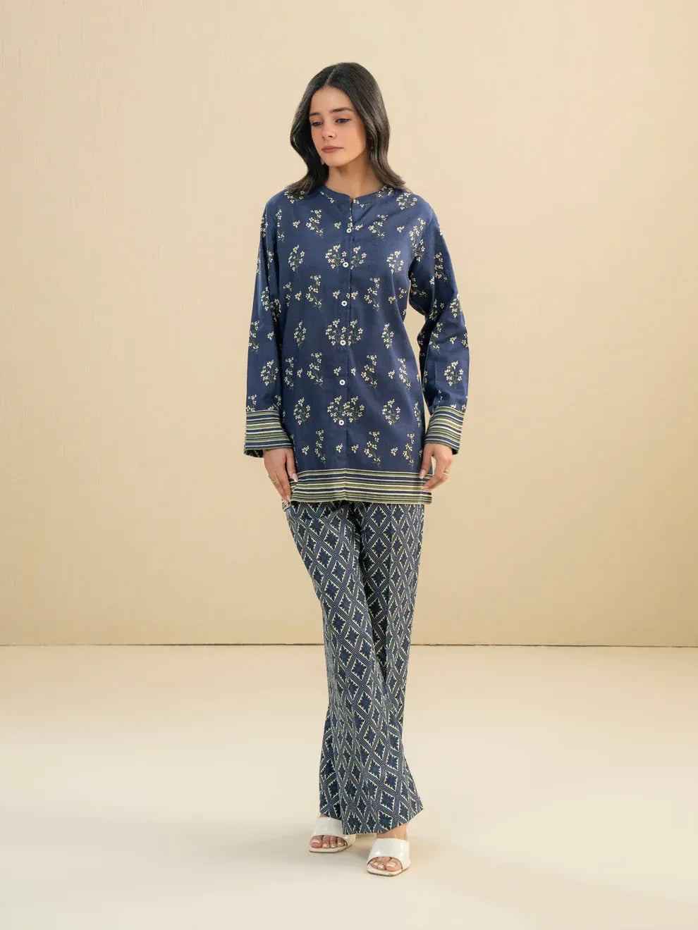 Printed Khaddar Co-ord Set