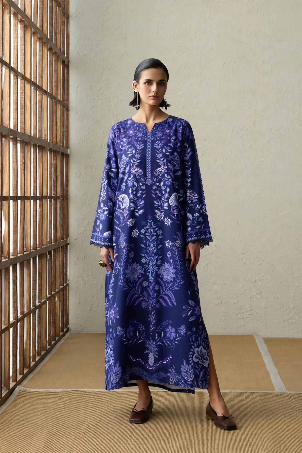 Printed Khaddar Dress
