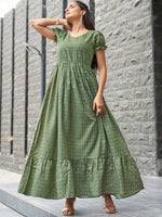 Printed Cotton Silk Maxi